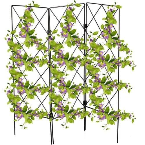 3 Slices Tomato Cages Multifunctional Plant Supports Outdoor Garden Vegetables Reusable Iron Foldable Vegetable Trellis Connecta