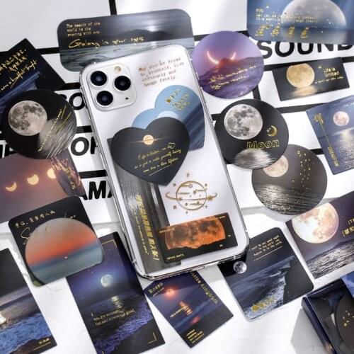 40 Pcs Mini Size Scrapbooks Stickers Decals Diy Decoration Moon Stickers For Laptop Scrapbook Notebook Album Diary Card Making