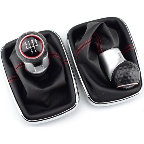 5/6 Speed 12mm Gear Shift Knob Lever Shifter Gaiter Boot For Volkswagen V-W Golf 4 IV MK4 G-TI R32 Bora Je-tta 1999-2004