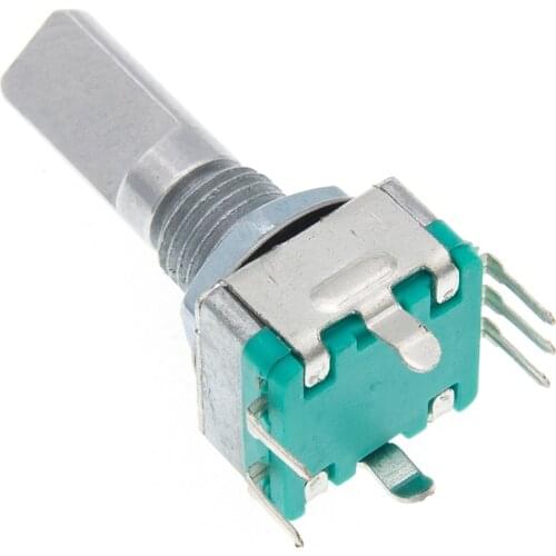 5pcs Rotary encoder,code switch/EC11/ audio digital potentiometer,with switch,5Pin, handle length 20mm