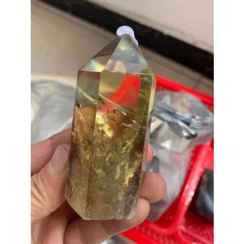 7pc Beautiful natural yellow crystal tower natural crystal reiki healing 420g