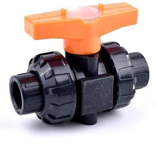 Big Size Availble I.D 20~110mm UPVC Pipe Ball Valves Aquarium Fish Tank Drainage Socket Joint Orange Handle Water Pipe Valve