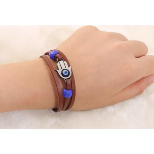 The Last Of Us Part II Bracelets Game Charm Handmade Ellie Dina Devils Eye Leather Bracelet Men Women Bangle Jewelry