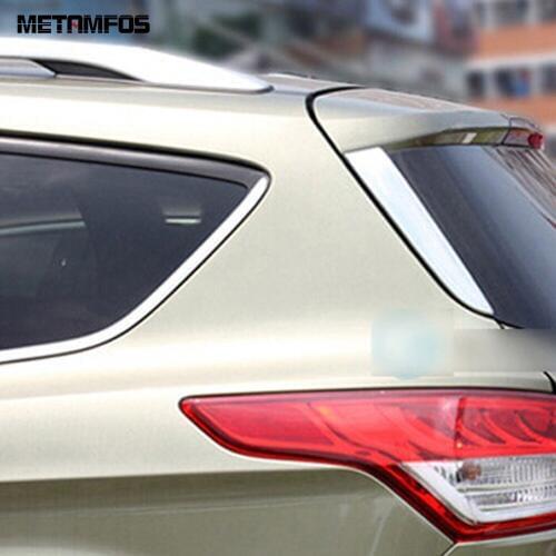 For Ford Kuga Escape 2013-2015 2016 2017 2018 ABS Chrome Tail Rear Trunk Window Side Cover Trim Decorations Accessories 2 PCS