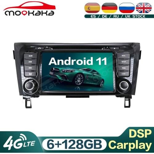 For Nissan X-TRAIL Qashqai Dualis Rouge 2013 - 2017 Android 11 6G+128GB Audio GPS Navigation Audio Stereo Head Unit Carplay DSP