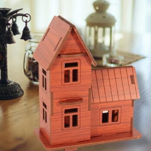 DIY House Toys 3D Wooden Educational Toy Assembly Model Wooden Craft Kit Home Decoration Childrens Toys