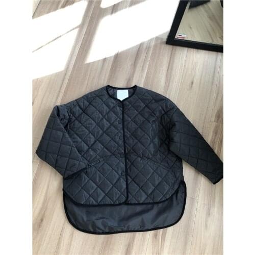 ElfStyle Women Contour Panel Quilted Wadded Jacket/Cotton-padded Jacket