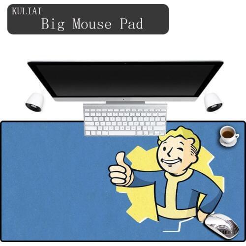 XGZ Games Fallout Gaming Mouse Pad Large Size Games Player Office Decoration Desk Mat Keyboard Black and Blue Mousepad XL