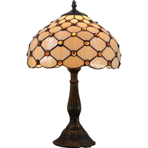 Stained glass lamp Tiffany stained glass lamp Desk lamp with hand-made stained glass shade