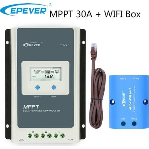 MPPT Tracer3210AN 12V 390W Solar Panels system EPEVER Solar battery Charger Controller Wifi BOX adapter for Phone APP use