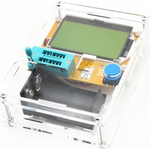 LCD Multimeter LCR-T4 ESR Meter mega328 Transistor Tester for DIY Electronic Kit with Acrylic Case