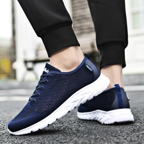 Mens Summer Sneakers 2021 New Breathable Athletic Gym Sports Shoes Light Comfortable Shoes For Men 38-47