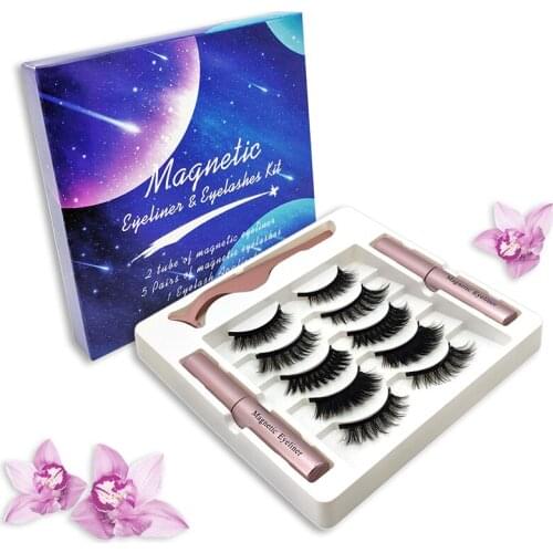 Natural False Eyelashes Magnetic Eyeliner Set Natural Thick Long Eyelash Extension Waterproof Lasting Lash Makeup Tools TSLM1