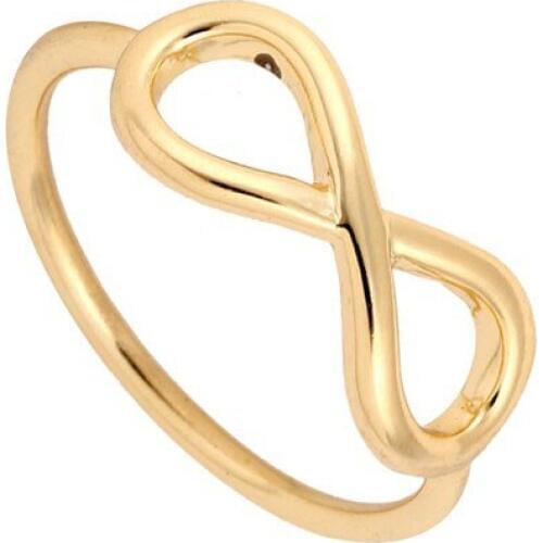 Wholesale 10pc/lot Simple Glossy Infinity Ring Geometric Rings Size 6.5 3 Colors For Men Women Girls Anillos Mujer