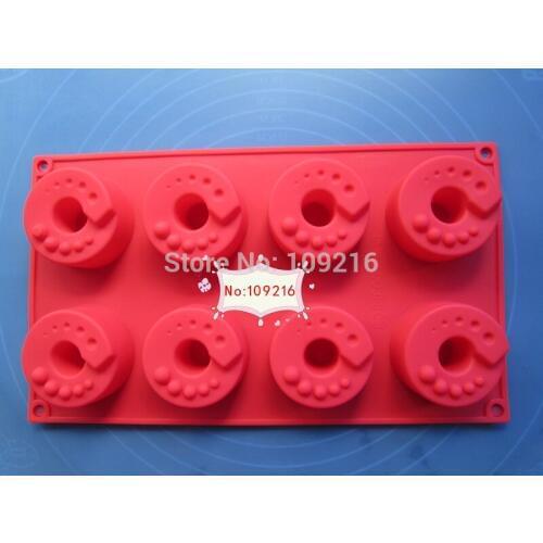 Wholesale!! 1pcs Hollow Dot Cylinder Green Good Quality 100% Food Grade Silicone Cake/Pudding/Jelly Bakeware DIY mold