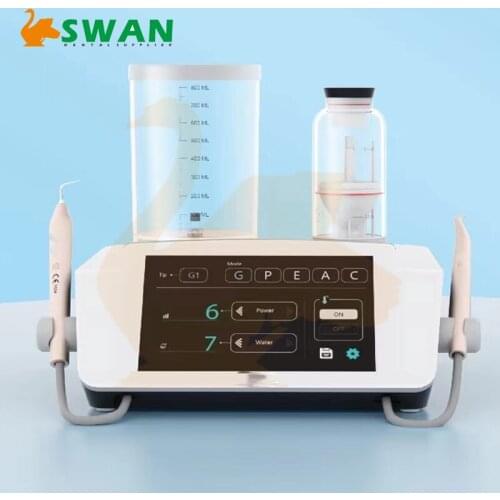 Periodontal Ultrasonic Piezo Scaler and Air Polisher Flow Prophy Jet PTX 2 in One Machine/ Cavitron Dental Scaling Sandblasting
