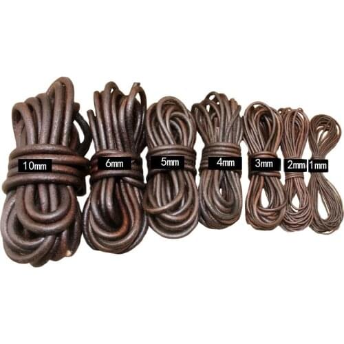 MADALENA SARARA Genuine Leather Cord Top Cow Leather Cord Rope 1mm,1.5MM,2mm,3MM,4mm,5MM,6mm,7mm,8mm,9mm,10mm For Diy Making
