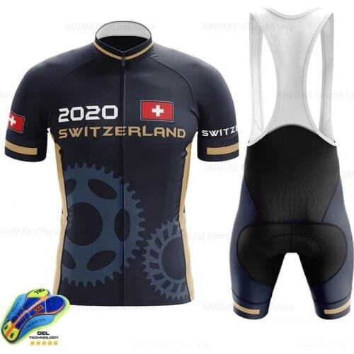 Switzerland 2021 Men Cycling Wear Bicycle Roupas Ropa Ciclismo Hombre MTB Summer Road Bike Tights Breathable Outdoor Sportswear