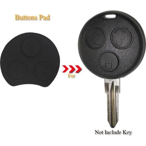 Kutery Replacement 3 Button Pad Car Styling For Mercedes Benz Smart Two 450 Mayitr Auto Remote Key Fob Case Shell Pad