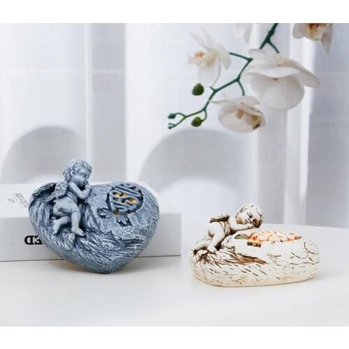 Glowing Jesus Angel Statue Christian Ornaments Catholic Religious Gift Home Decoration Ornaments