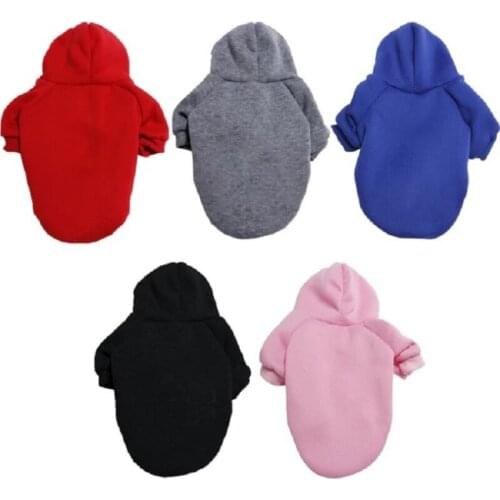 Warm Plus Velvet Solid Color Sweater Large Pet Dog Hoodie Fall/winter Sweater 2021 Hot Sale Pet Dog Jacket Dog Costume
