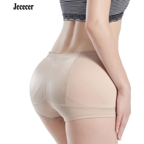Jececer Hip Booster Plus Size Fake Butt Women Underwear Lifter Hip Butt Lifter Enhancer Buttock Boxer Safety Padded Panties