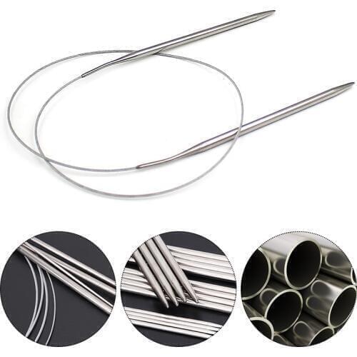 Extended Ring Needle 43/60/120cm Wire Rope Ring Needle Stainless Steel Sweater Needle Pin 6 - 16 knitting tool Crochet Needle