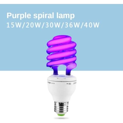 Ultraviolet 15W 20W 30W 36 40W UV Germicidal Lamp Black Blue Bulb Fluorescent Detection Lamp E27 220V Sterilizer Lamp Decoration