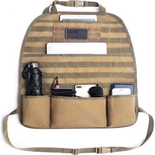 Universal Tactical MOLLE Car Seat Back Organizer Military Seat Cover Protector Hunting Seat Cover Bag Outdoor Tools Storage Pack