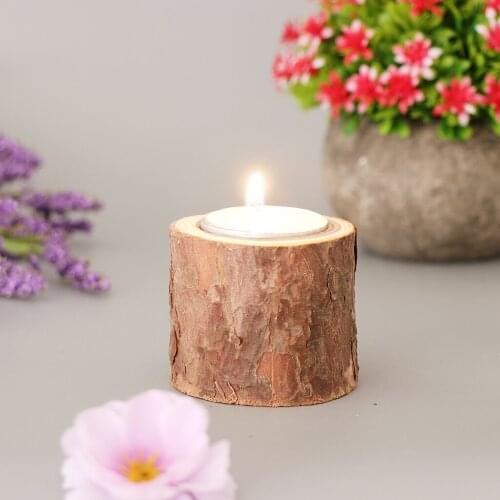 Vintage Tree Stump Candlestick Candlestick For Wedding Home Cafe Tree Branch Wooden Candle Holder Tealight Holder
