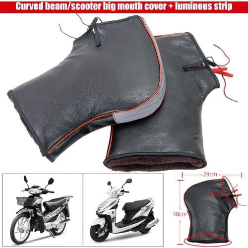 Protective Motorcycle Scooter Thick Warm Handlebar Muff Grip Handle Bar Muff Rainproof Riding Winter Warmer Thermal Cover Gloves