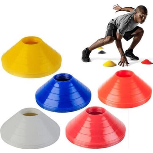 10pcs General Space Marker Cone Discs Football Soccer Rugby Fitness Training Colorful