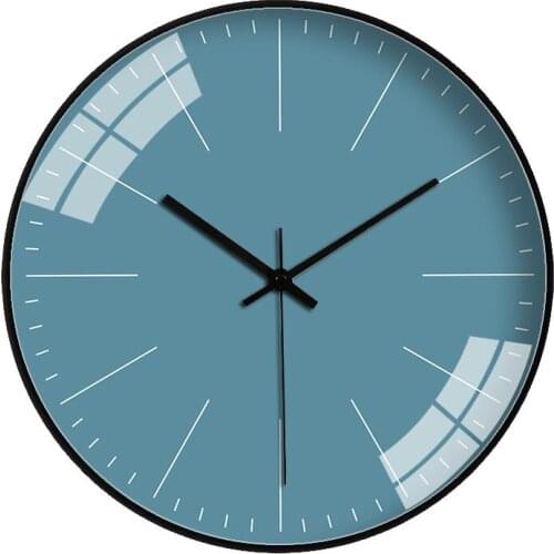 [12 inch 30cm] living room bedroom modern simple creative fashion solid color clock mute quartz clock wall Watch