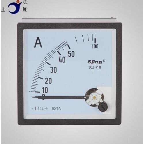 1Pcs SJ96 AC 50A 75A 100A 150A 200A 250A 300A 400A 500A 600A 750A 800A Measuring Range Panel Mounting Ammeter Ampere Meter CP-96