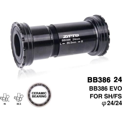 BB386 CERAMIC 24 EVO Threaded Lock Press Fit Bottom Bracket For 386 Frame To 24mm Crankset Quality Center Adapter Bicycle Parts