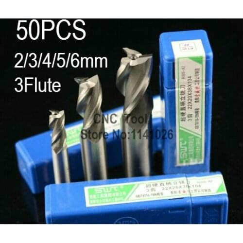Free shipping 3F-2/3/4/5/6mm 3 Flute Milling Cutter CNC milling cutter rotary cutter,Lathe Tool, Aluminium End Mill Cutter