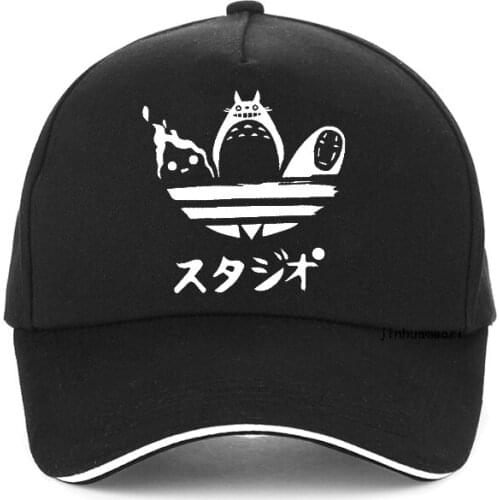 Cartoon Totoro Spirited Away Baseball Caps No Face Faceless Man Dad hat Design harajuku Women Anime snapback hats