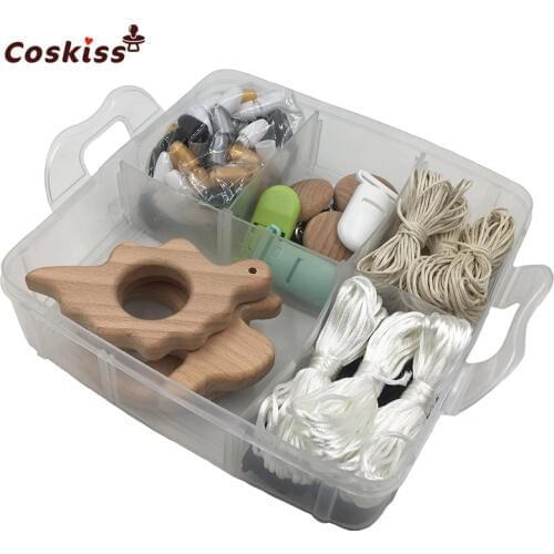 DIY Baby Teether Nursing Boxed Beech Wooden Animal Pacifier Clip/Safty breakaway buckle/Beech Pacifier Chips For Wooden Teether