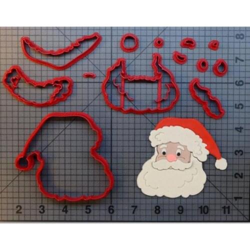 Santa Claus Cookies Mold Kitchen Supplies Pudding Mousse Cake Mold Home DIY Baking Mold DIY Sugar Baking Utensils