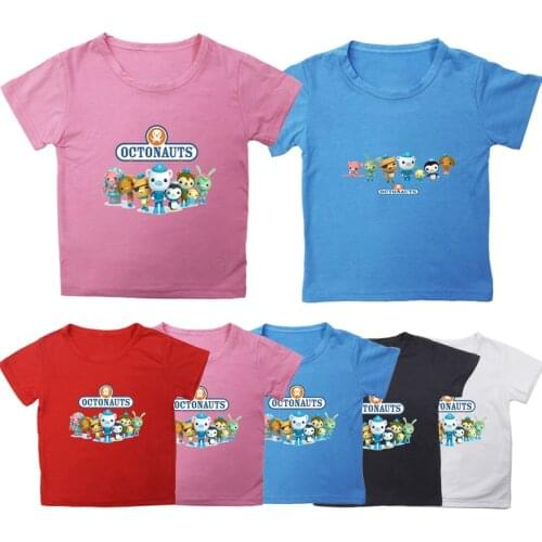 OCTONAUTS Boy T Shirt Pink Shirt for Girls Teenage Kids Short Sleeve Toddler Baby Tops Kids Summer Tees Childrens Clothing