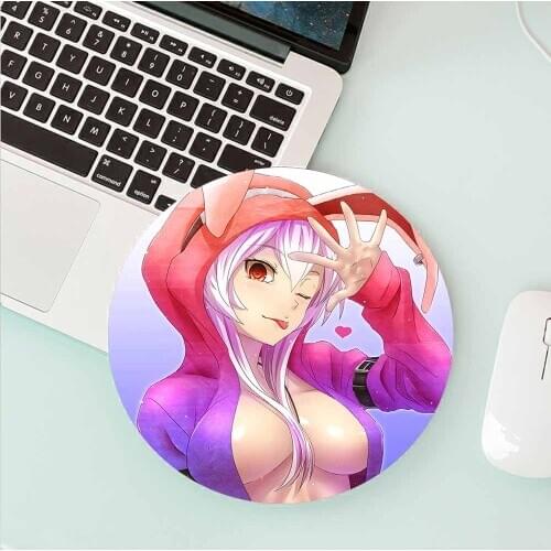 Round Mouse Pad 200x200mm/220x220mm Sexy Sunshine Big Tits Girl Gaming Laptop Desk Mat Keyboard Pad Kawaii Mousepad Gaming Desk