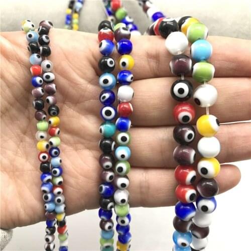 Hot sale 4mm/6mm/8mm eye round beads loose beads jewelry bracelet necklace earrings accessories wholesale beaded