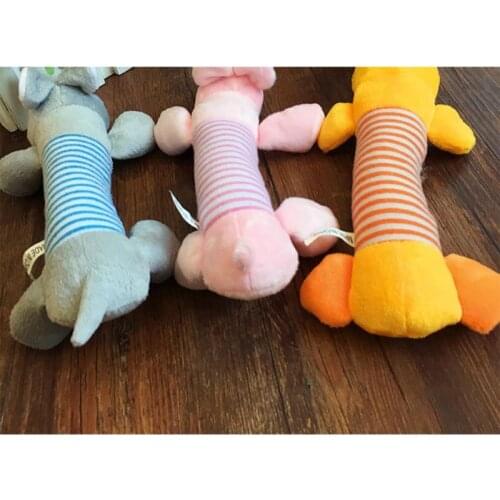 Cute Pet Dog Puppy Plush Chew Sound Toy Pig Elephant Duck Shape 1PC Lovely Interesting Pet Sounding Toys