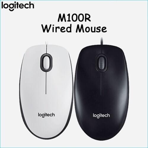Logitech M100r USB Wired Optical Mouse 1000DPI Wired Portable Mouse PC/Laptop Home Office Mouse M100 Upgrade Version Mini Mouse