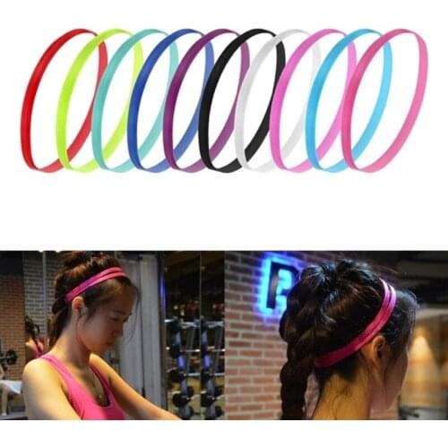 Non-slip Elastic Headband Candy Color Headband Workout Headband Elastic Sports Headband Yoga Running Fitness Hairband G99D