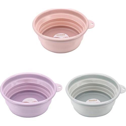 Portable Foldable Bucket Outdoor Camping Vegetable Fruit Cleaning Basin With Hanging Holes Hanging Storage Saving Space