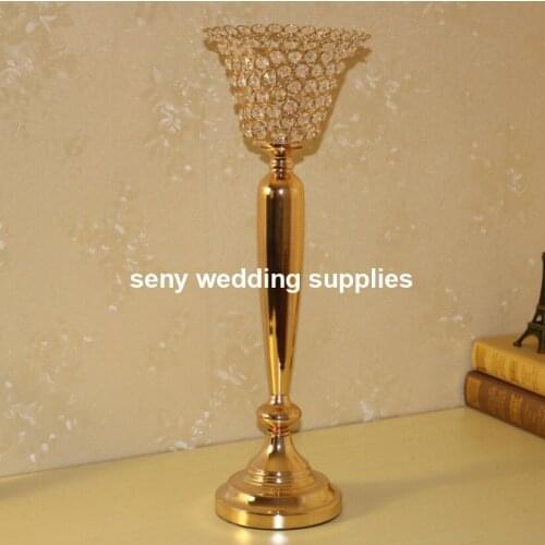 Arms crystal tall wedding center table candelabra , wholesale wedding table stand flower candelabra senyu0601
