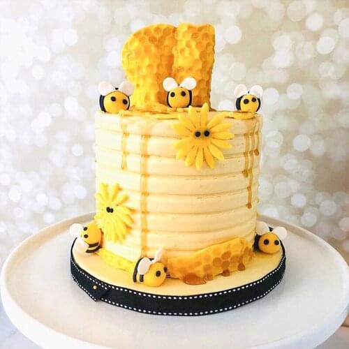 Silicone Honeycomb Cake Stencil for Making Soap Chocolate Fondant Flexible Baking Candy Template Hot Bakeware