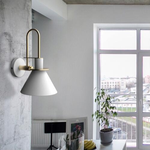 Led Personality Simple Modern Wall lamp Art Restaurant Living Room Stairs Aisle Bedroom Bedside lamp Macaron Light Black White