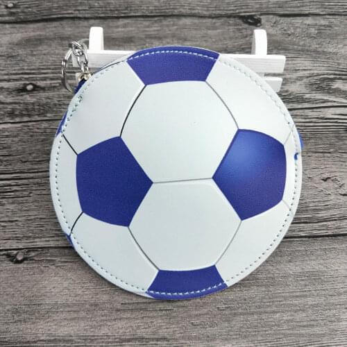 Football Outdoor cash Bags Boys Girls Designer Coin Purse PU soccer baseball shape Bag wallet With Key Chain 13*13cm